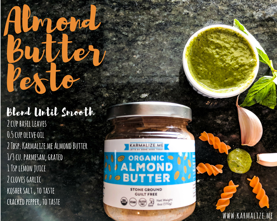 Organic Almond Butter Pesto Sauce - Karmalize.Me