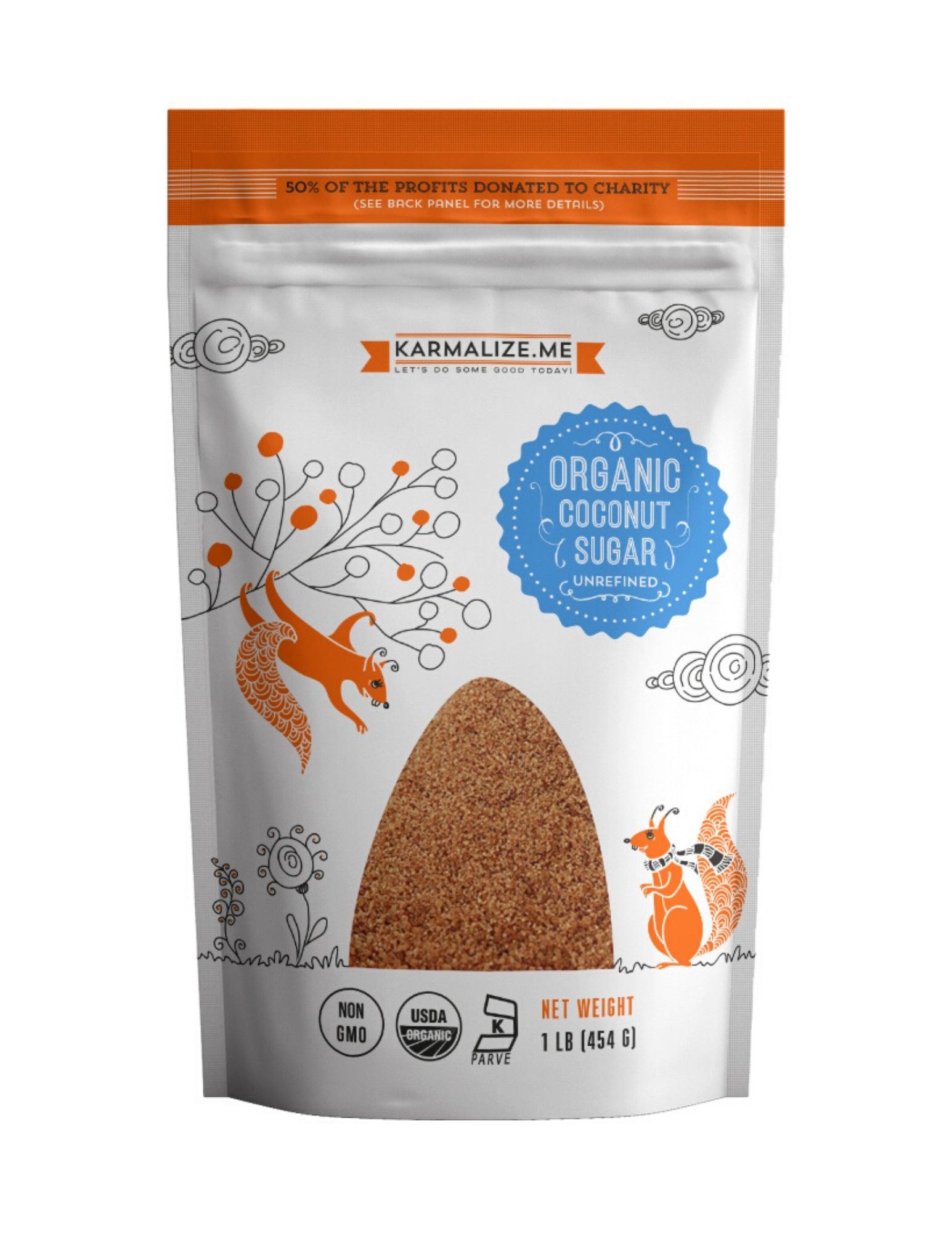 100% Organic Coconut Sugar, Unrefined - 1lb.