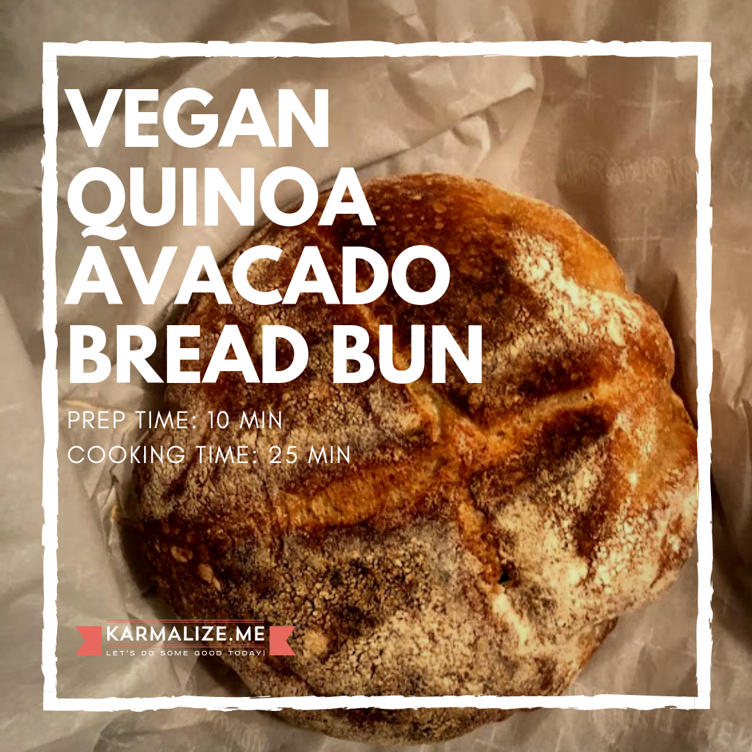 Vegan Gluten-free Quinoa Avacado Bread Bun