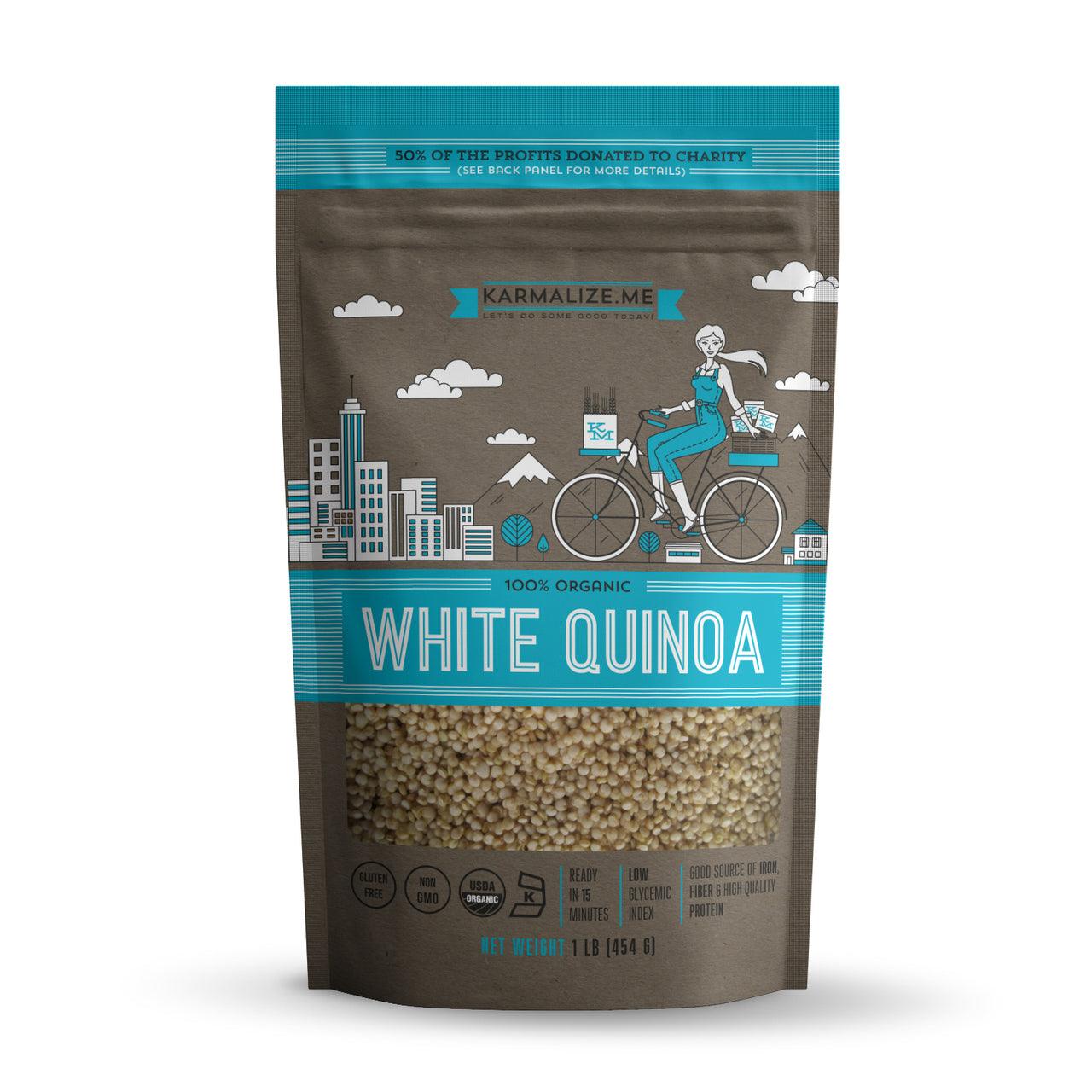 100% Organic White Quinoa.